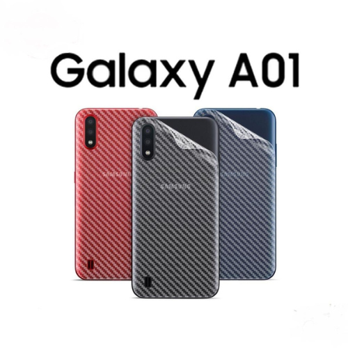 Carbon Fibre Back Sticker for Samsung Galaxy A01 / M01 - Quickee Carbon Fibre Back Sticker for Samsung Galaxy A01 / M01