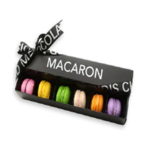 Christmas Macarons 6 Piece Black Box