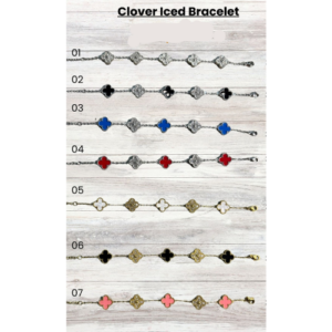 Clover Iced Bracelets with Colours