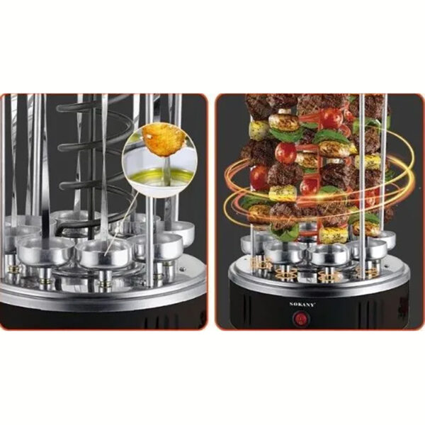 Sokany Barbecue Grill 8 Skewers 1500W SK-6113 - Image 5