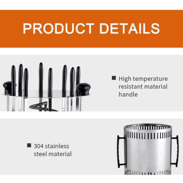 Sokany Barbecue Grill 8 Skewers 1500W SK-6113 - Image 3