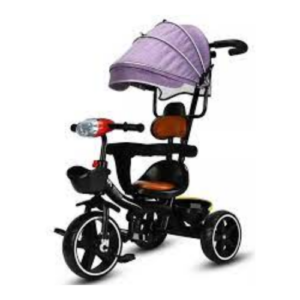 Kids Tricycle With Sun- Shade And Push Handle