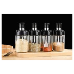 Salt Cellar 1pc Multifunction Spice Jar With Spoon