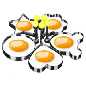 Stainless Steel 5 Style Fried Egg Pancake Shaper Omelets Mold