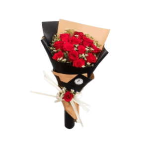 12 Red Rose Flower Bunch