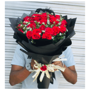 30 Red Rose Flower Bunch