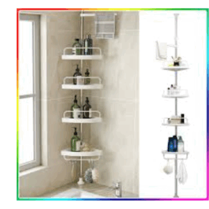 4 Tier Telescopic Bathroom Wall Corner Shelf Rack