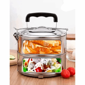 2 Layers Portable Stainless Steel Lunch Box