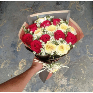 Red & Yellow Rose Bunch