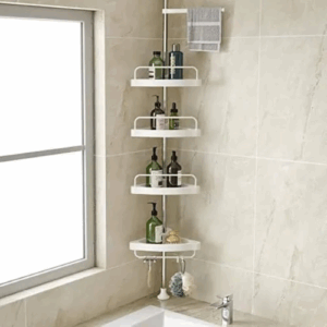 4 Tier Telescopic Bathroom Wall Corner Shelf Rack