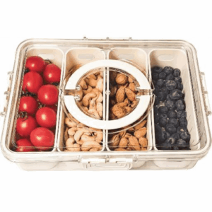 Snack Box with Compartments and Lid