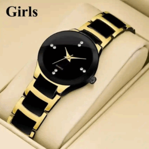 Stainless Steel Chain Quartz Analog Wrist Watch For Ladies
