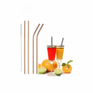 5Pcs-Reusable-Stainless-Steel-Straw-With-