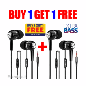 Buy 1 Get 1 Free - Bass Earphones 3.5mm Connector With Mic
