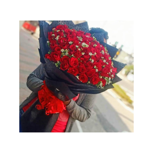 100 Red Rose Bunch - Quickee 100 Red Rose Bunch