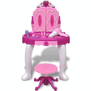 Girls Pink Musical Dressing Table Play Set