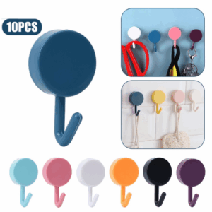 10pcs Cute Adhesive Wall Hooks