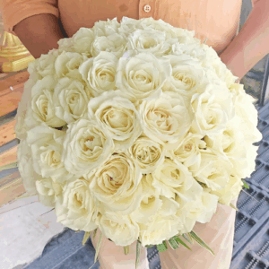 White Bridal Possy Ball