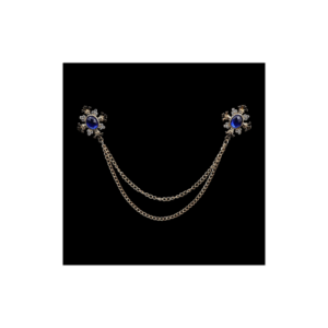Crystal Cross Chain Lapel Brooch Pin