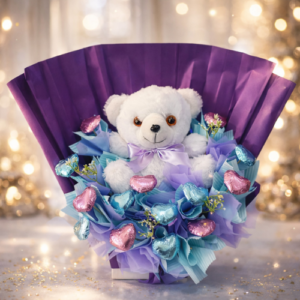 Valentine's Day Special - Quickee Heartfelt Teddy Sweet Bugs Bouquet