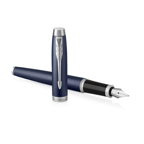 Parker IM Blue Chrome Trim Fountain Pen - Quickee Parker IM Blue Chrome Trim Fountain Pen - Image 4