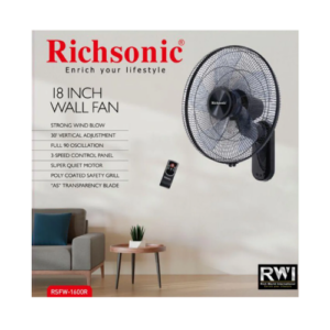 RSFW-1600R Wall Fan 18" Remote