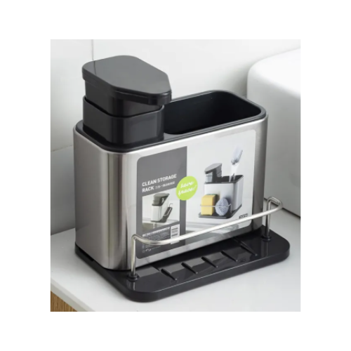 Dish Soap Dispenser with Sponge Holder - Quickee Dish Soap Dispenser With Sponge Holder