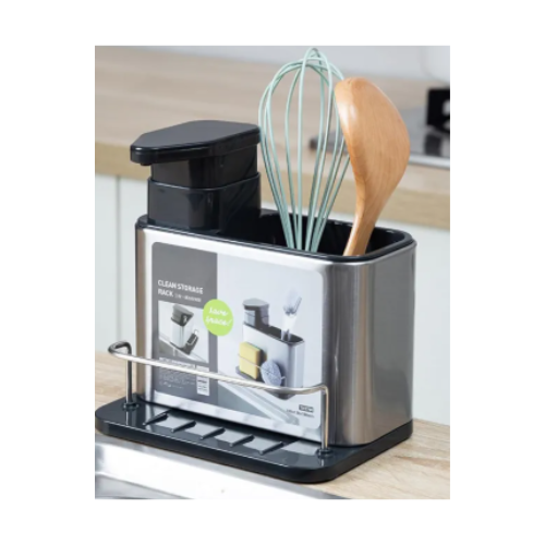 Dish Soap Dispenser with Sponge Holder - Quickee Dish Soap Dispenser With Sponge Holder