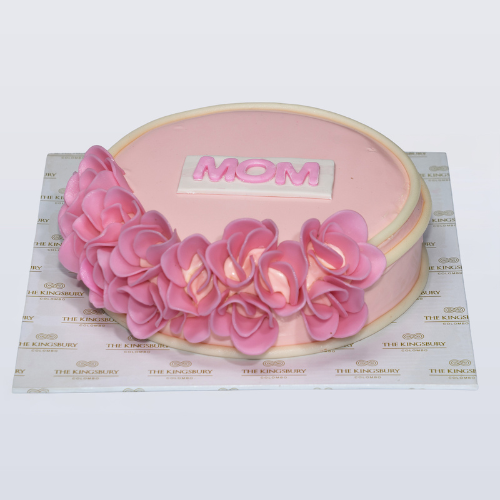 Rose Garden Cake for Mom Ribbon Cake 1Kg - Quickee Rose Garden Cake for Mom Ribbon Cake 1Kg