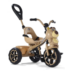 Teddy Face Plug & Play Tricycle with Parental Push Handle- TS7886P