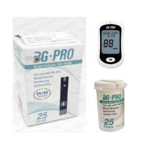 BG Pro Glucometer 25 Strips Pack