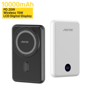 Aspor 10000mah A385 Digital Display Magnetic Wireless Power