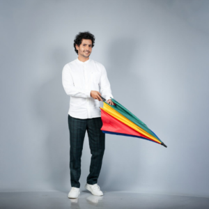 2583 – 30″ Multi Colour Gents Umbrella