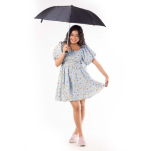 Bellflower Ladies Black Umbrella – 3 Fold