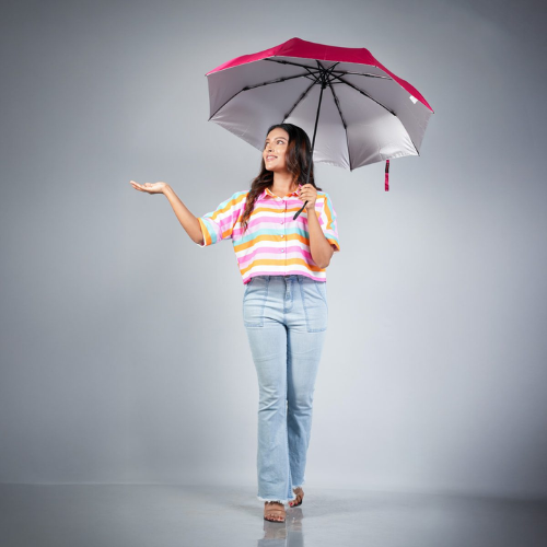 Nylon Silver Fabric – 3 Fold Umbrella-TM1771 - Quickee Frame With Nylon Silver Fabric – 3 Fold Umbrella-TM1771